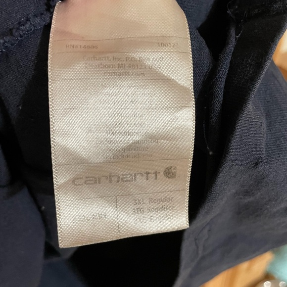 #41- CARHARTT- 3xl navy original fit long sleeve - Picture 4 of 4